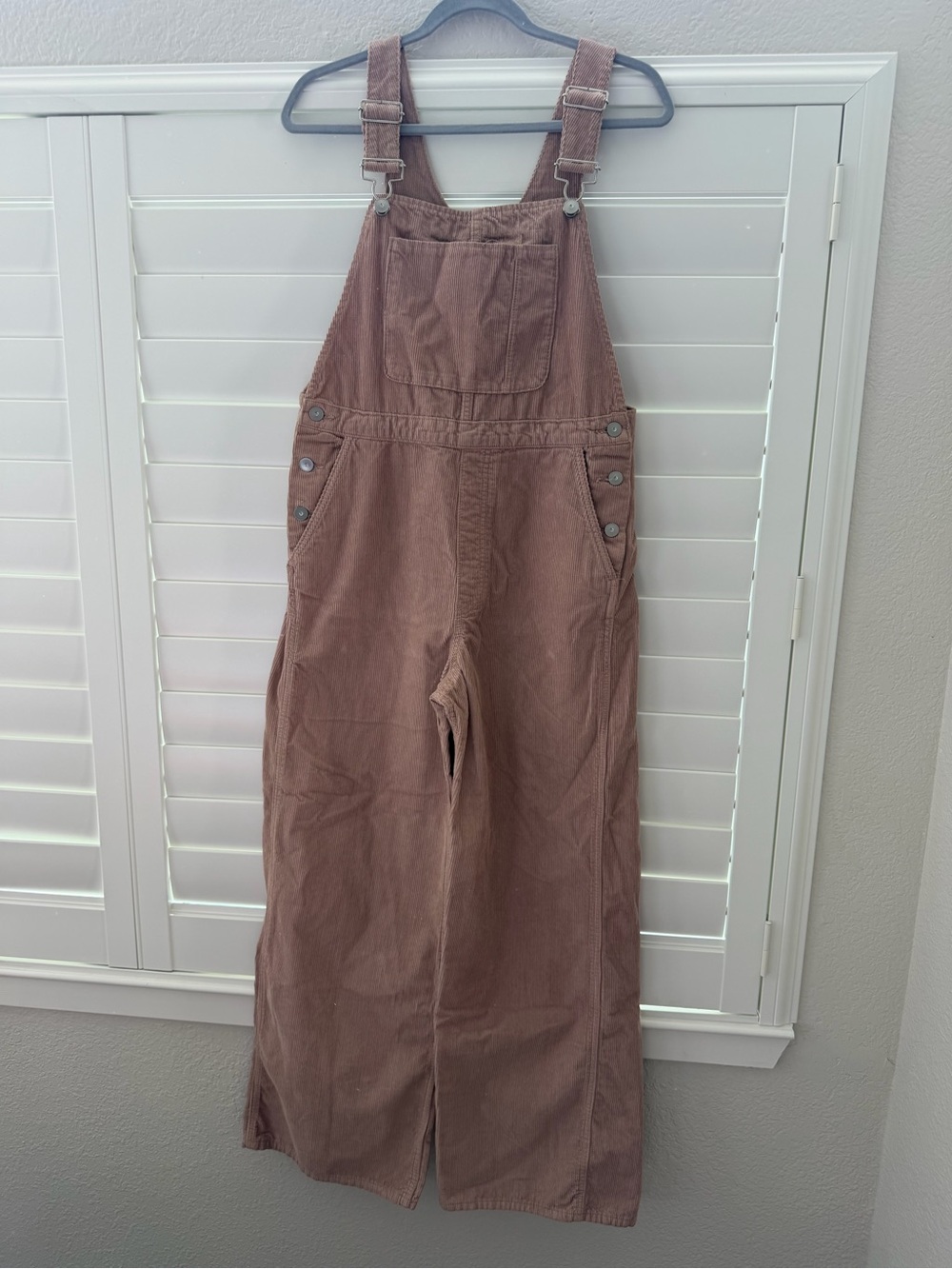 Zara Dusty Rose Wide-Leg Overalls